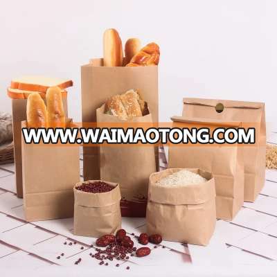 Custom Brown Kraft Paper Bag for Shopping/ Supermarket/ Restaurant