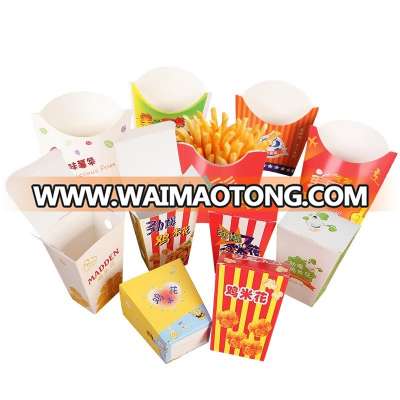 Custom Printed Kraft Paper Box for French Fries Popcorn Chicken Packaging